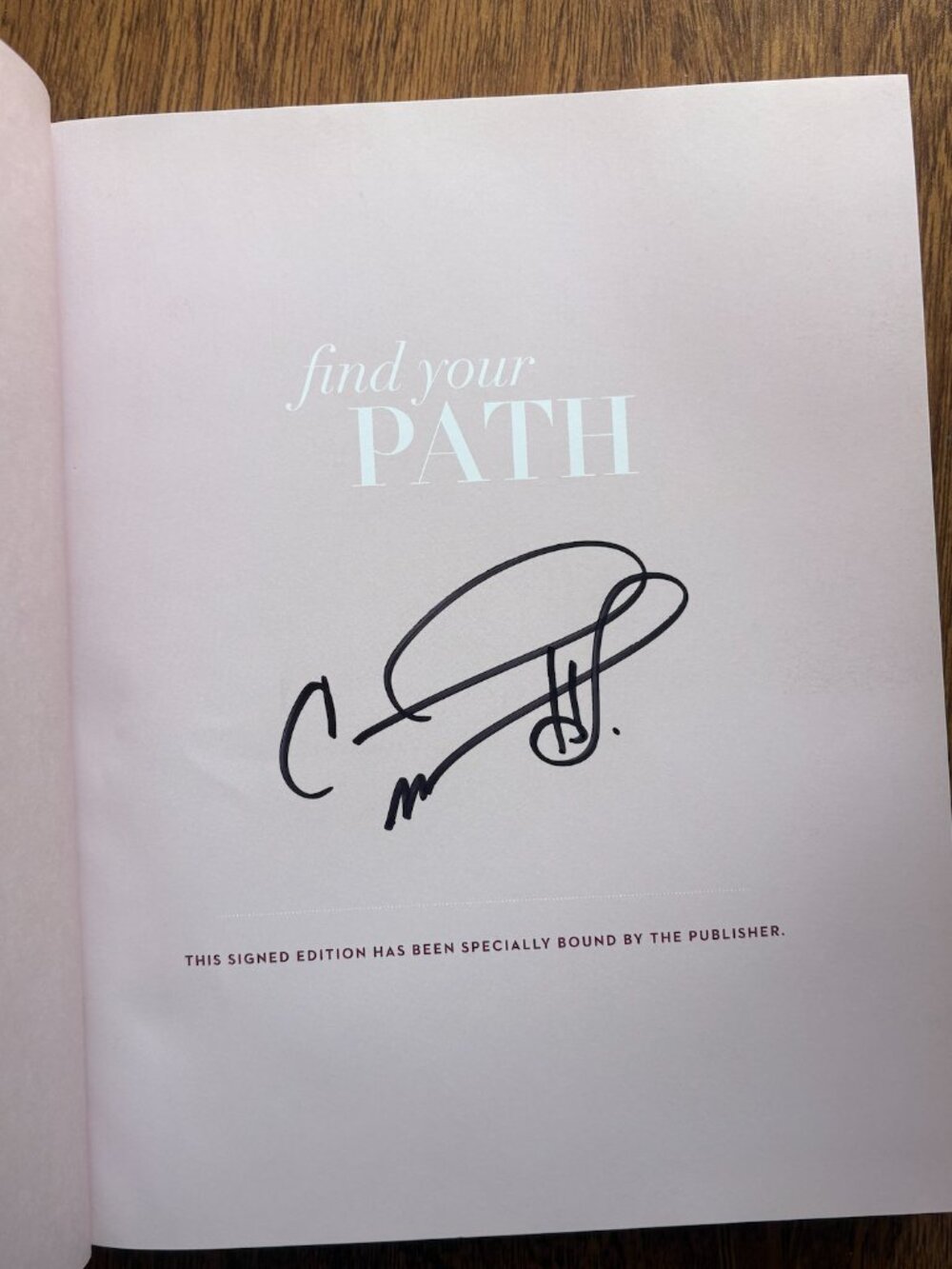 Carrie Underwood Signed Find Your Path Book